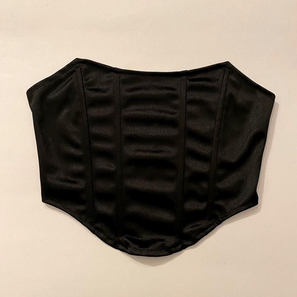 ✨3/$10✨ Black Corset Strapless/Tube Top